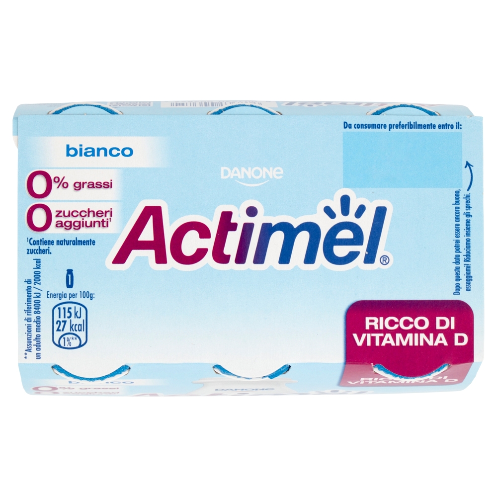 Actimel Bianco 0% Grassi, 6x100 g
